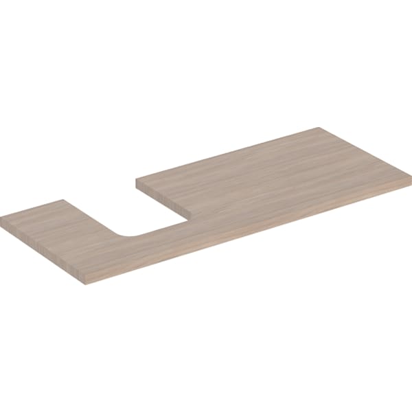 Geberit ONE WT-Pl. Aus li für AWT Schalenform 120x3x47cm, Eiche