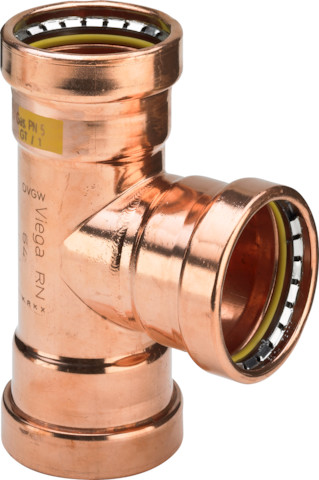 Viega T-Stück Profipress G XL 2618XL für Gas in 64,0mm Kupfer