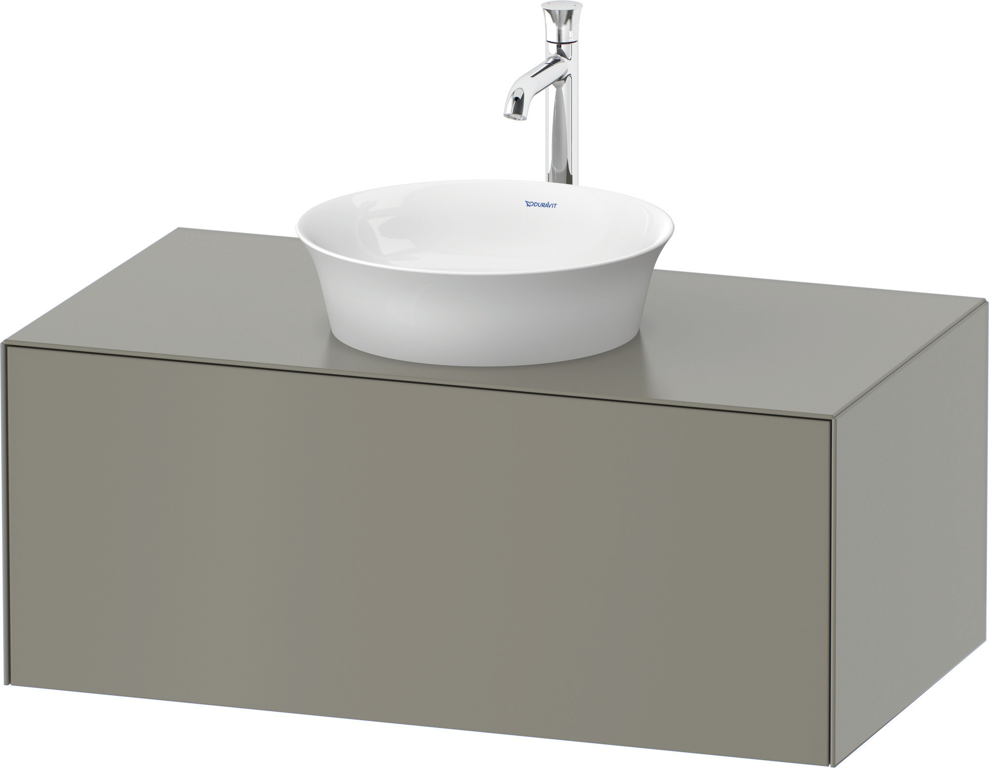 Duravit WTU White Tulip wandhängend,1 Auszug 408x1000x550mm,Steingrau Seidenmatt