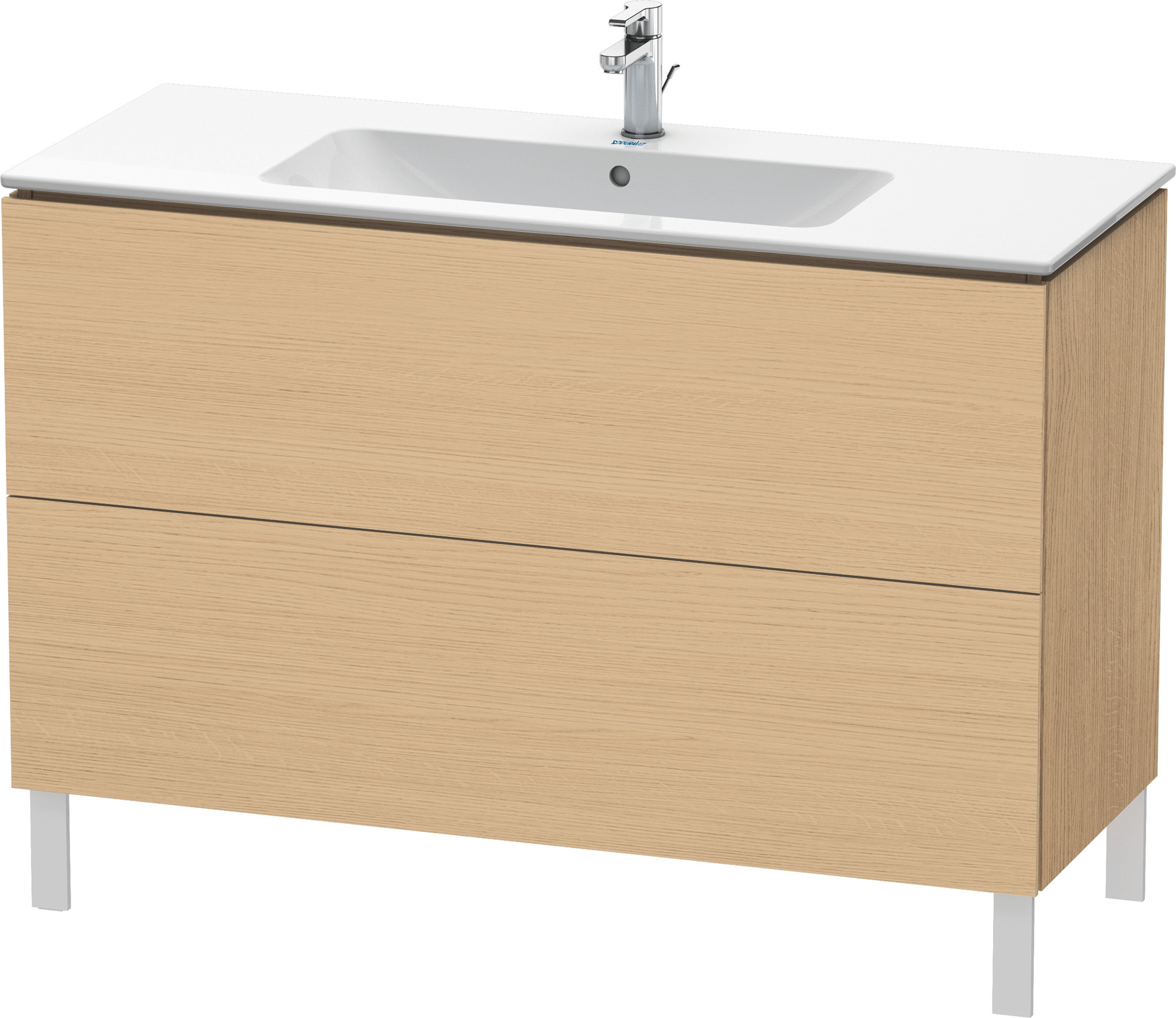 DU WTU stehend L-Cube 481x1220x704mm 2 Auszüge, f.233612, Eiche Natur