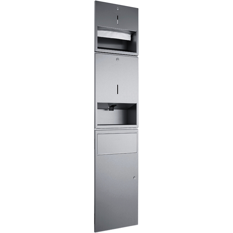 EWAR Kombinat. Seife/Papier/Abfall WP500 BxTxH:298x120x1348mm, geschliffen EWAR Kombinat. Seife/Papier/Abfall WP500 BxTxH:298x120x1348mm, geschliffen