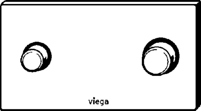 Viega WC Betätigungsplatte Visign for Public 2 8327.1 in gebürstet