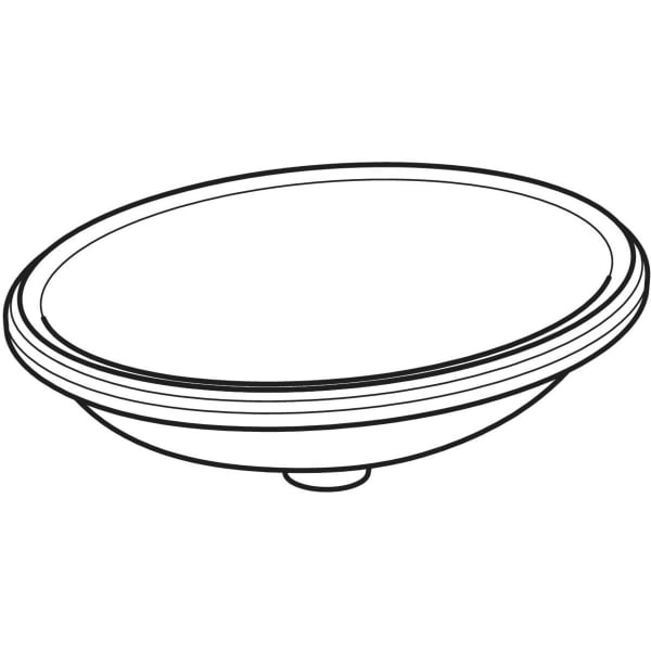 Geberit VariForm Unterbauwaschtisch, oval 56x46cm, o. Hl, o. Ül., weiß, KeraTect