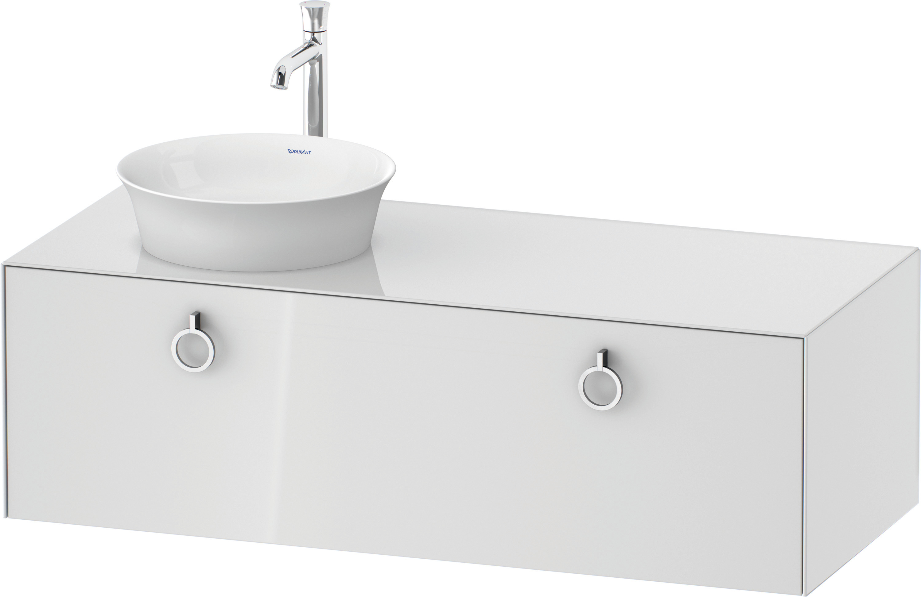Duravit WTU wandh.White Tulip,1 Aus.,m.Griff Aus.l,408x1300x550,Weiß hgl. ohne ES