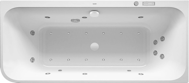 Duravit Whirlwanne Happy D.2Plus 1800x800mm, angef.Acrylv.,Graph.S.Matt Ecke re.,CE