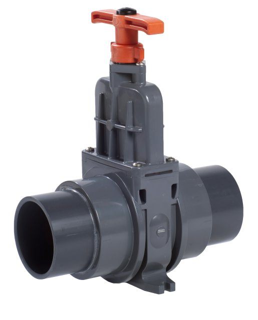 KSB Absperrschieber PVC DN 100, PN 1, mit Anschlussstutzen