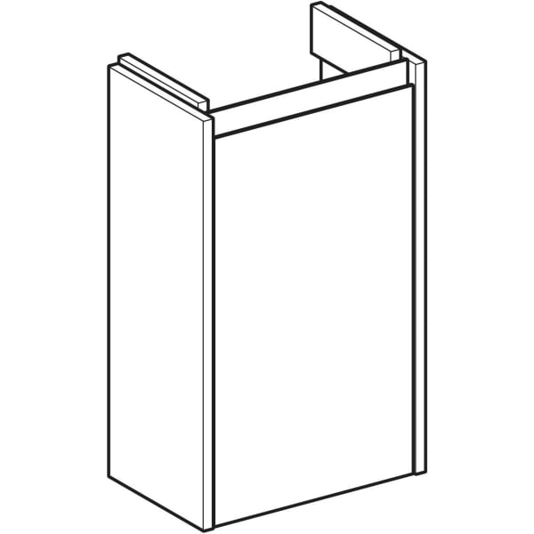 Geberit Renova Compact US für HWB, mit 1 Tür 35,8x60,5x22,5cm, weiß/l. seidenglanz