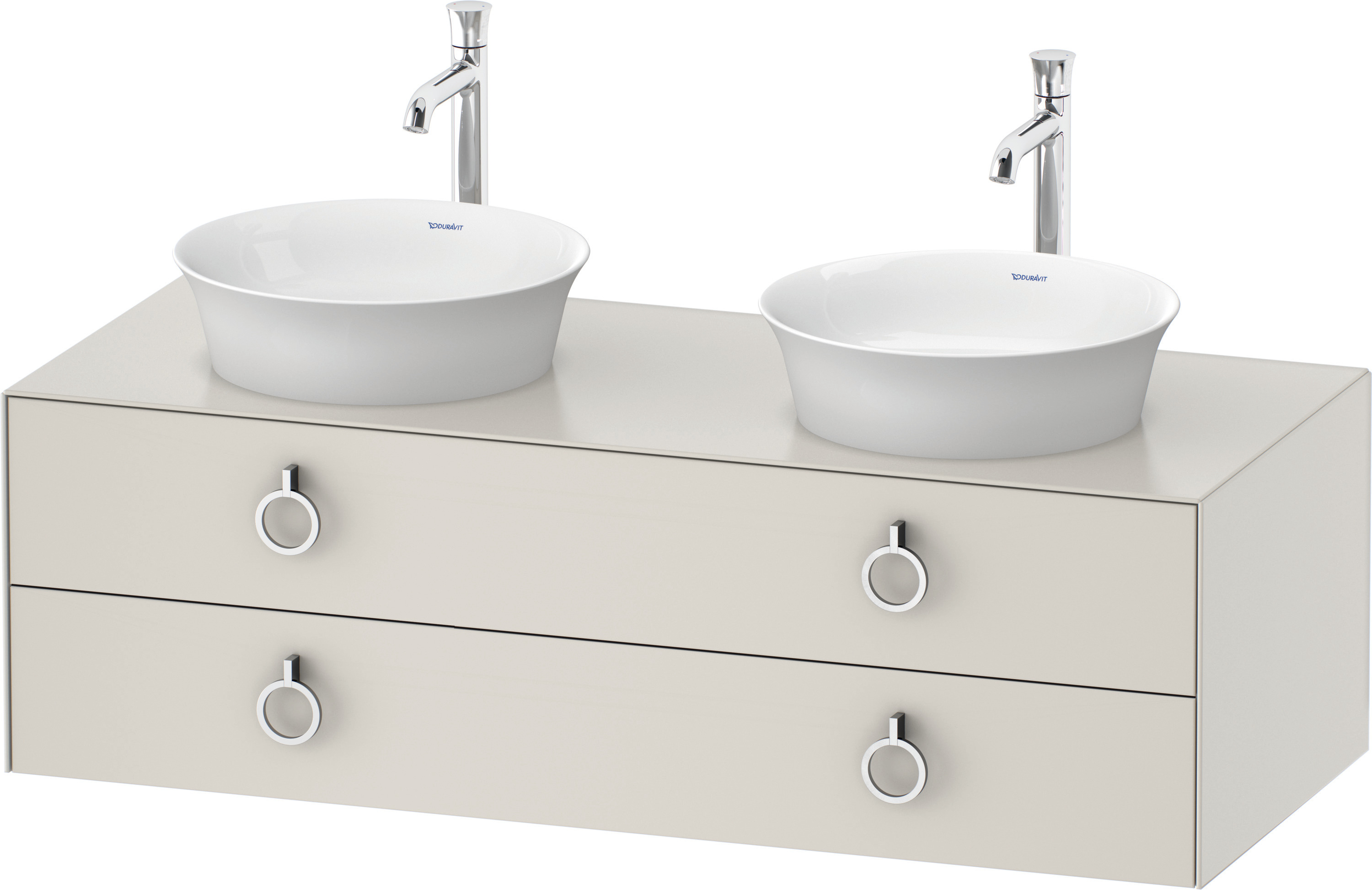 Duravit WTU wandh.White Tulip,2Schk.,m.Griff Aus.b,408x1300x550,Nordic Weiß Seidenm.
