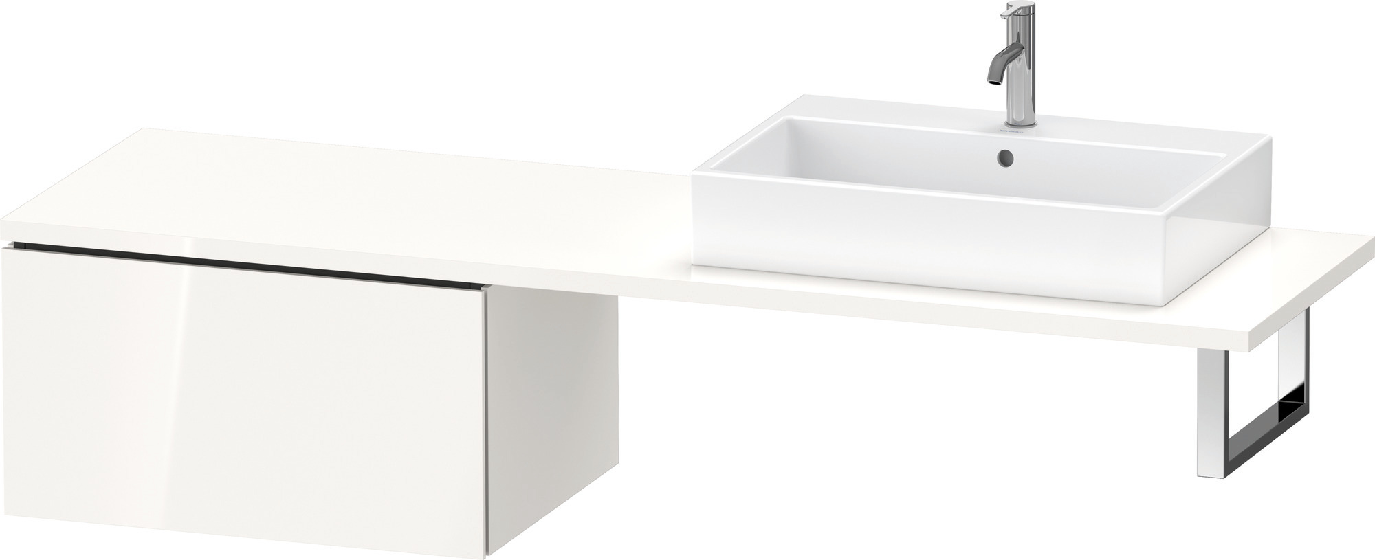 Duravit US f.Kons.Comp. L-Cube400x720x547mm 1 Auszug, Eiche Schwarz