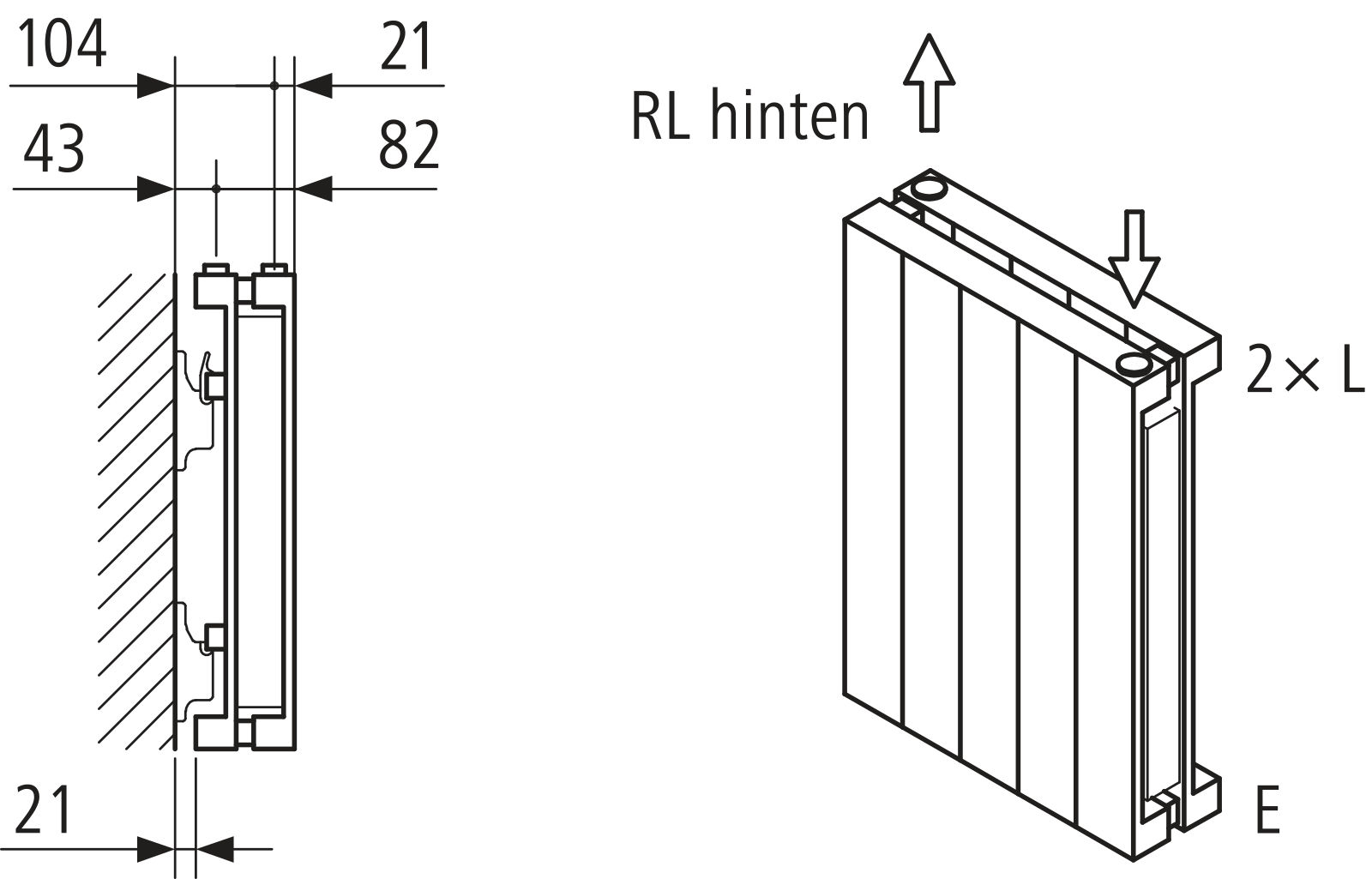 Kermi Heizwand HVN Typ20 BH1800x104x840 QN2296, RAL9016, 6 bar, ANB12