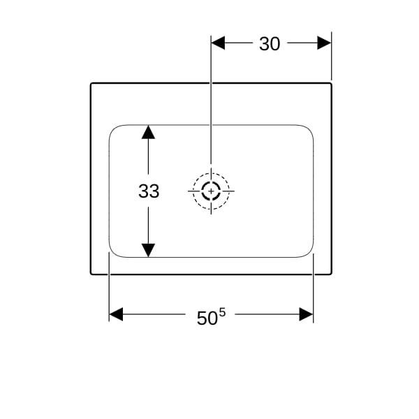 Geberit ONE Möbelwaschtisch 60x48 cm o.Hl., o.Ül., weiß, KeraTect