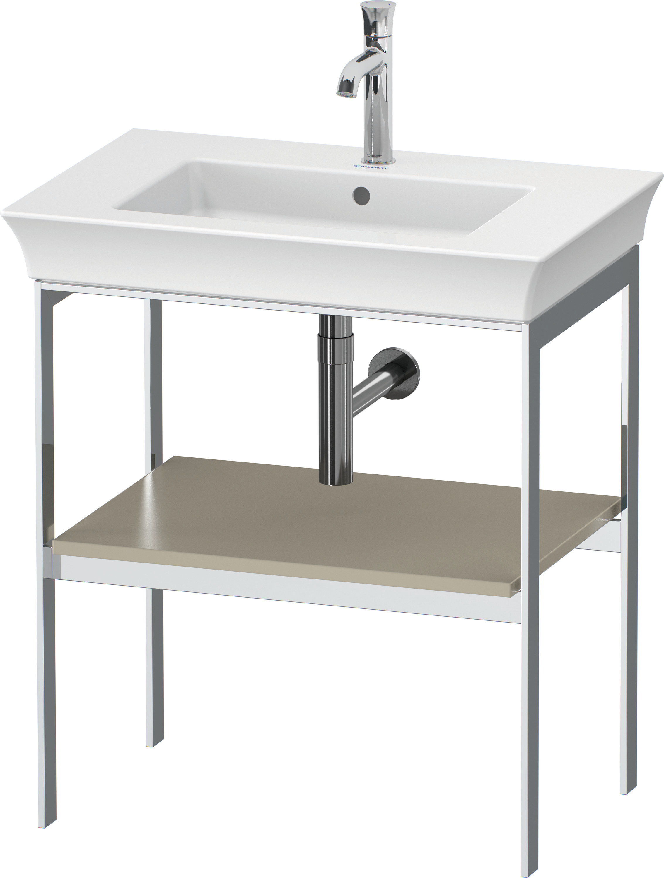Duravit Metallkonsole bodenst. White Tulip 760x684x450mm, Taupe Seidenmatt