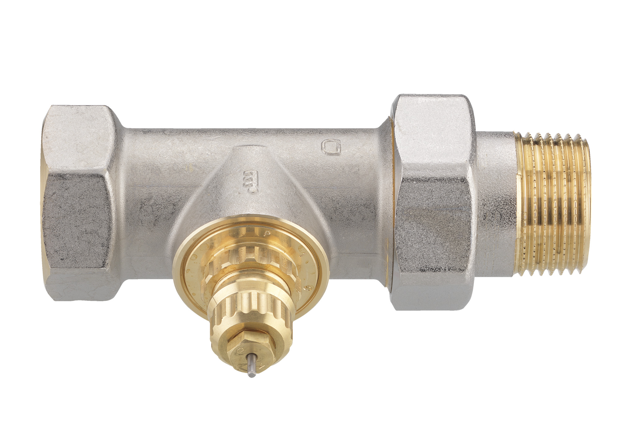 Danfoss Ventilgehäuse RA-G 25 R 1/1, Durchgang, matt vernickelt