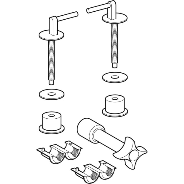 Geberit Set Scharniere für WC-Sitz Renova, weiß