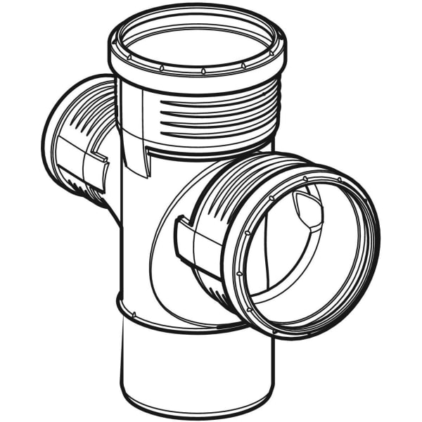 Geberit Silent-PP Bogenabzweigung 87,5Gr zweifach d90/90
