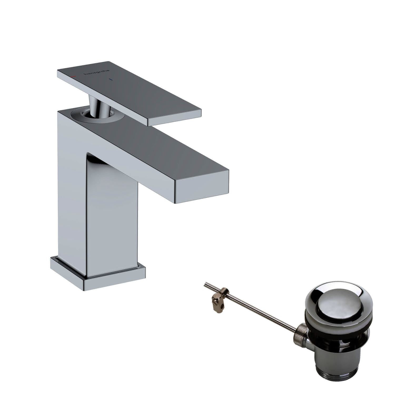 Hansgrohe WTM 80 Tecturis E CoolStart  EcoSmartu.  m. Zugstangen-Ablaufg. chrom