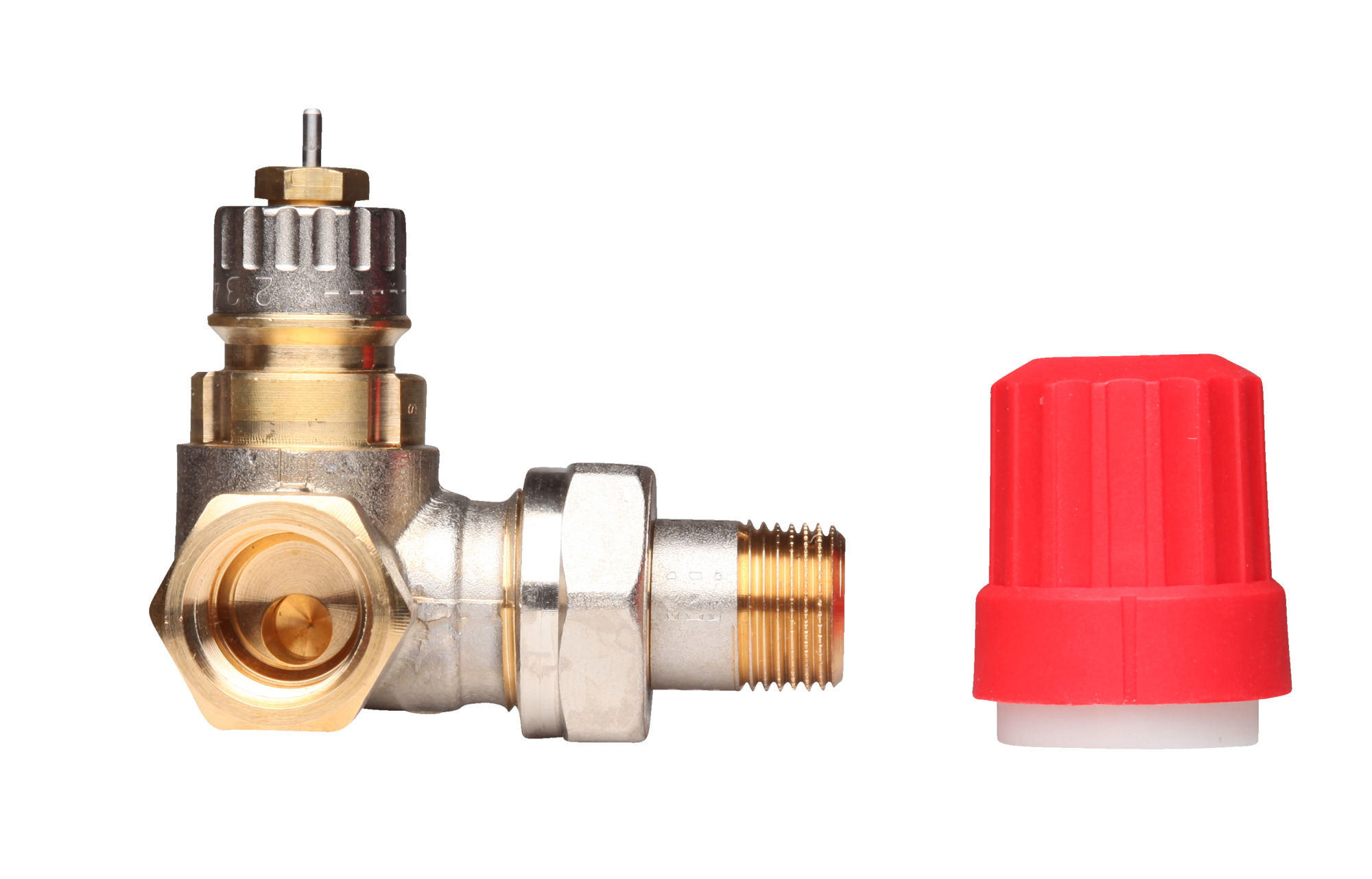 Danfoss Ventilgehäuse RA-N 10 R 3/8, WE links, matt vernickelt