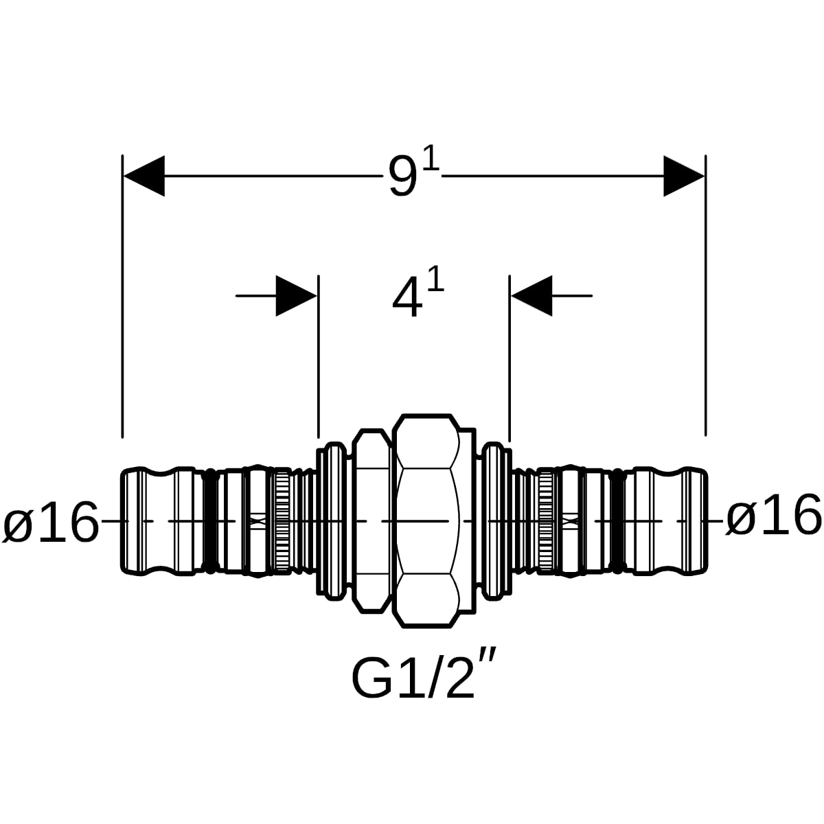 Geberit Mepla Verschraubung SiBr, d16