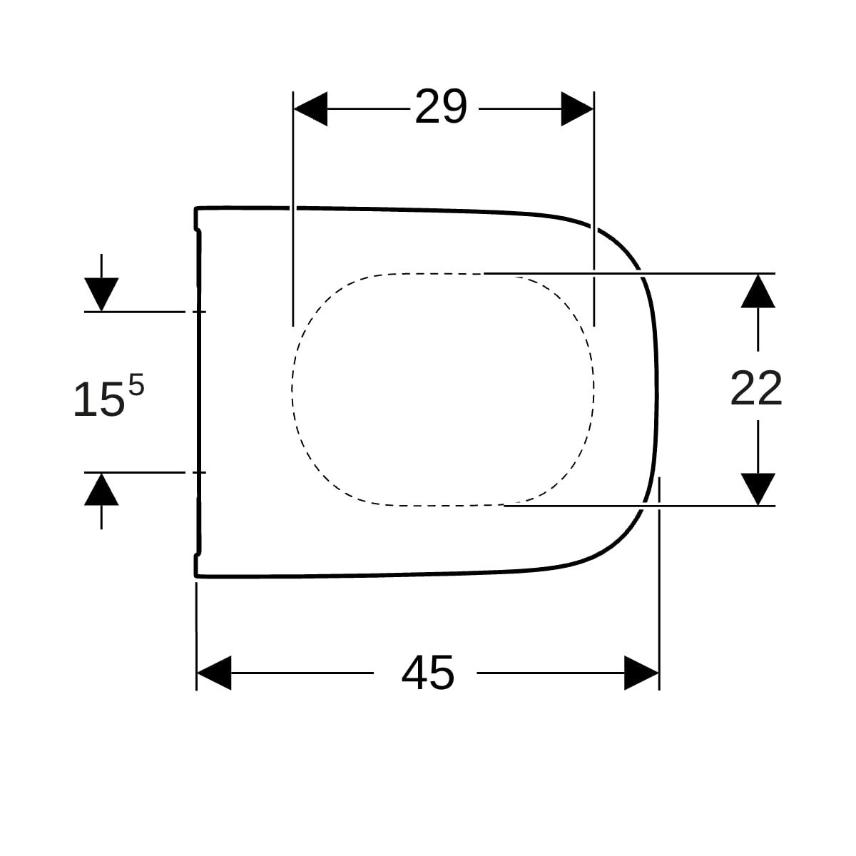 Geberit iCon WC-Sitz eckiges Design m. Absenkautomatik, Quick Release, weiß