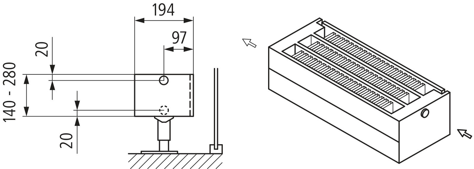 Kermi Kon m. Str. Typ33 BH70x194x700mm QN504, weiß, 6bar, o. Abd, AB 12