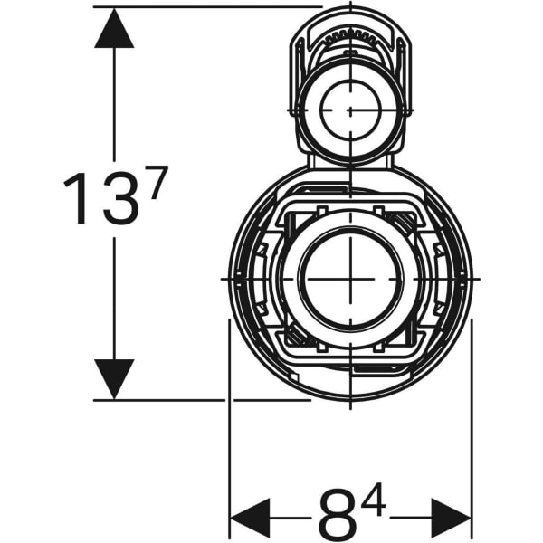 Geberit Typ 290 Spülventil, 1-Mengen-Spülung d40, hochglanz verchromt