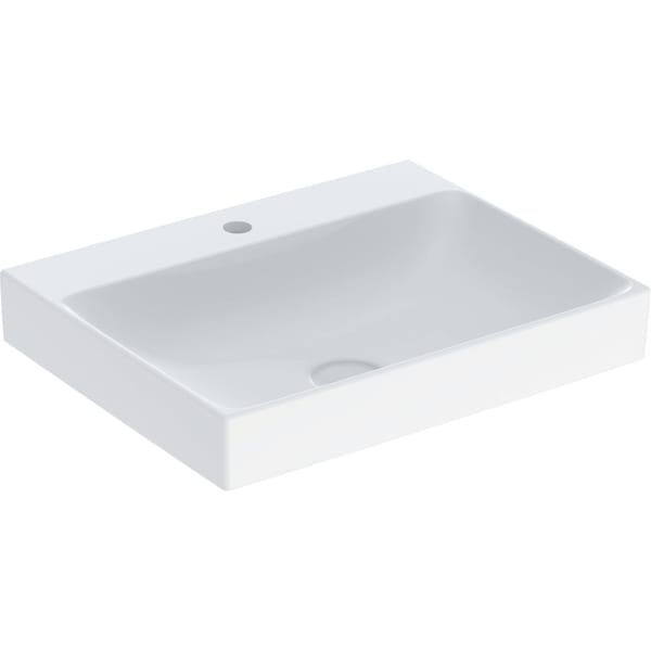 Geberit ONE Waschtisch 60x48 cm m. Hl., o. Ül., weiß, KeraTect