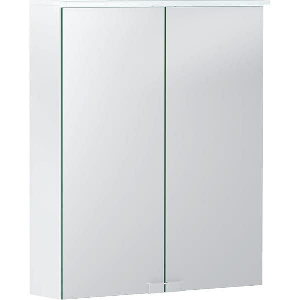 Geberit Option Basic Spiegelschrank m. Beleuchtung 2 Türen 55x67,7x18cm weiß