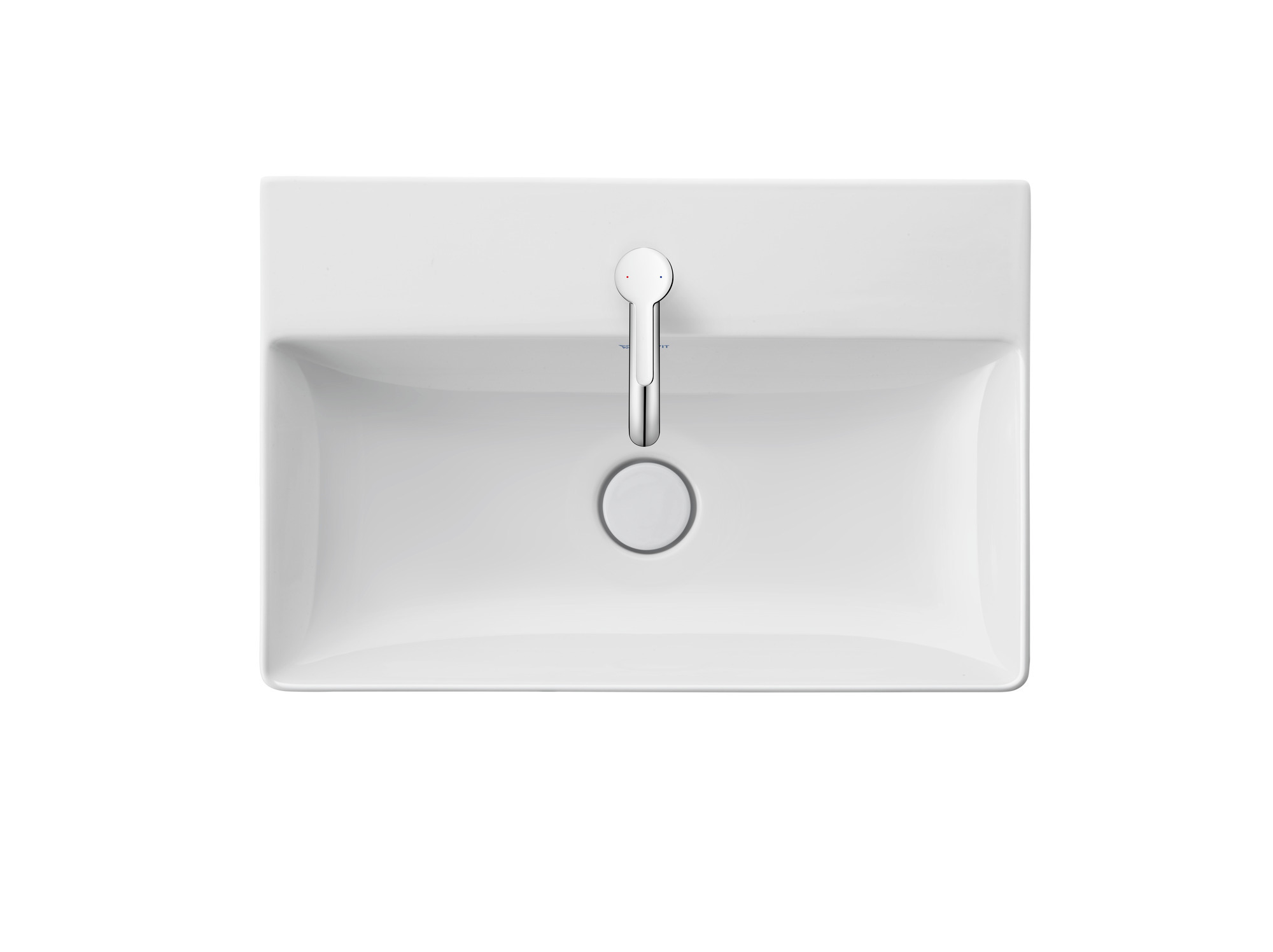 DU Möbel-WT compact DuraSquare 600mm o. ÜL, mit HLB, 1 HL, weiß