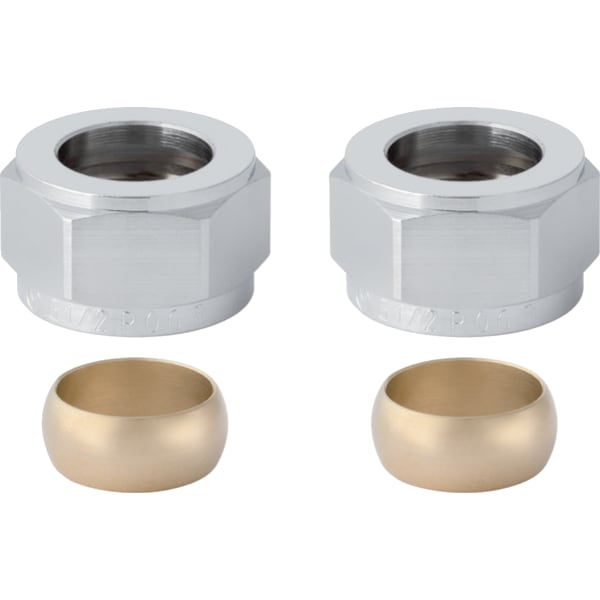 Geberit Set Klemmringverschraubung vernickelt G1/2-d15