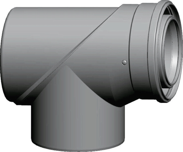 Wolf Revisions-T-Stück DN110/160 konz. 87 Grad, 250 mm, weiß, aus PP Wolf Revisions-T-Stück DN110/160 konz. 87 Grad, 250 mm, weiß, aus PP