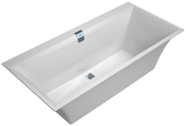 VB Badewanne Squaro Edge 12 1600x750x475mm Duo Rechteck Weiß Alpin