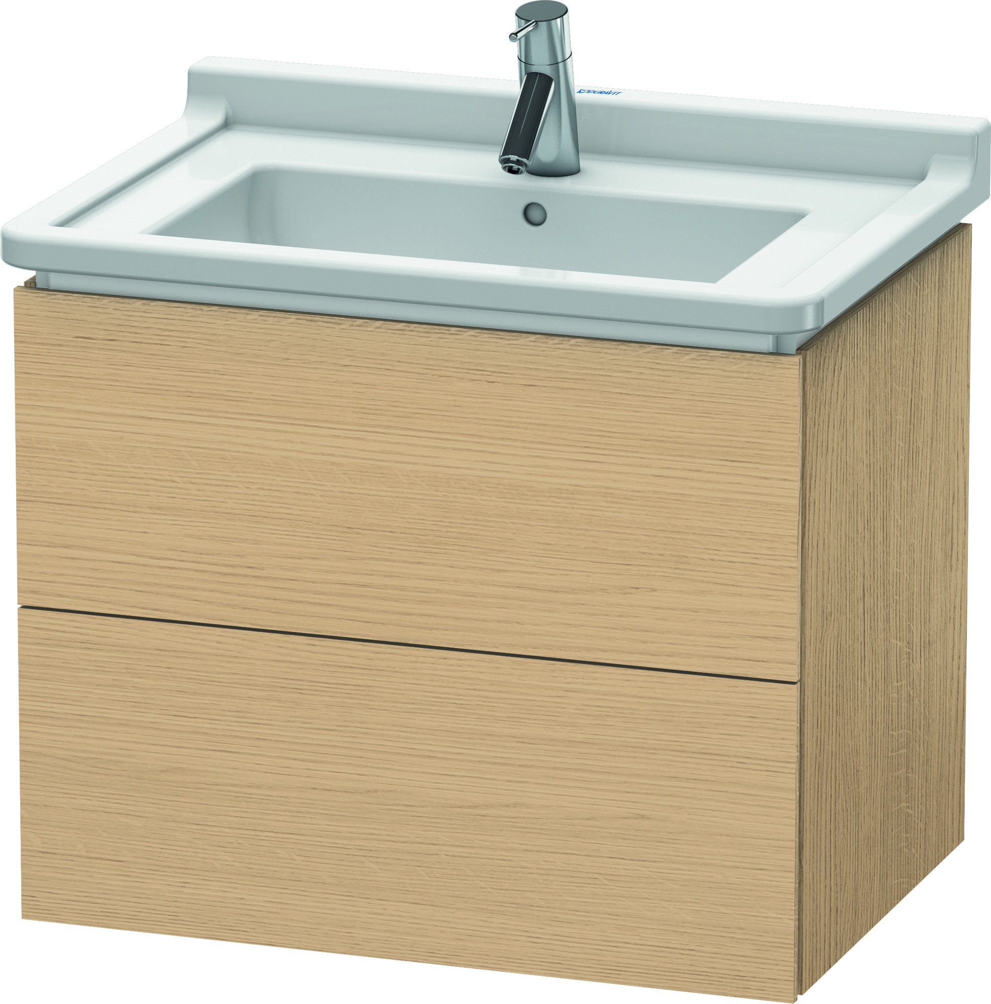 Duravit WTU wandh. L-Cube 469x670x558mm, 2 SchKa, 030470, Eiche Natur