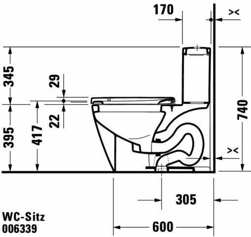 DU WC-Sitz mit Absenkautomatik Scharniere edelstahl, lang, weiß