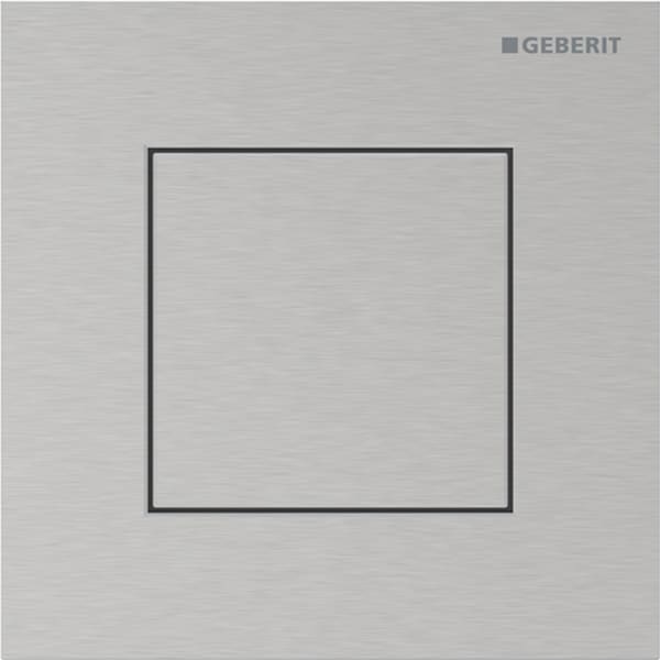 Geberit Typ 40 BetPl., eckig, f. UR-Strg. pneum. Sp., gebürstet, Etc