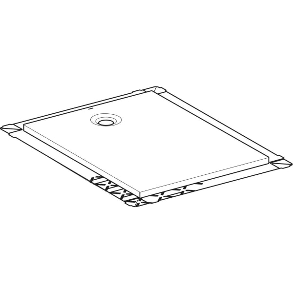 Geberit Olona Duschwanne 120 x 90 cm rechteckig, mit Dichtvlies, weiß matt
