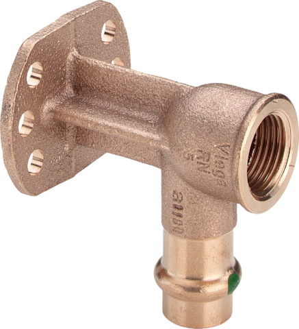 Viega Wandscheibe mit SC Sanpress 2225.6 in 15mm x Rp1/2 Siliziumbronze