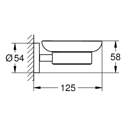 GROHE Seifenschale Essentials 40444_1 mit Halter supersteel