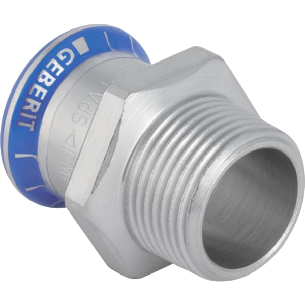Geberit Mapress Edelstahl Übergang mit AG d42-R1 1/4
