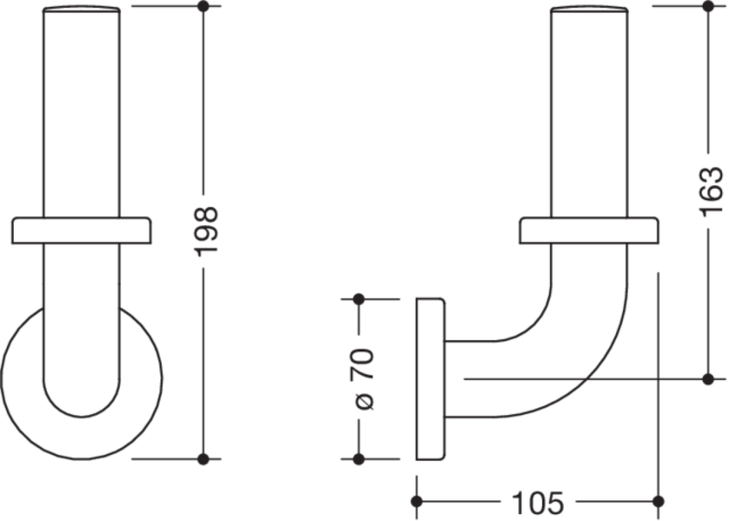 HEWI Reservepapierhalter Ser 801, für 1 WC-Rolle signalweiß