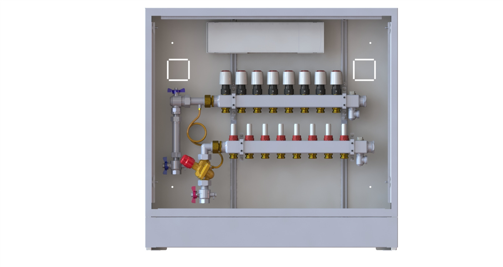 Danfoss Station UnoFloor Comfort 8L 8 HK, links mit AB-PM-Set, 230V