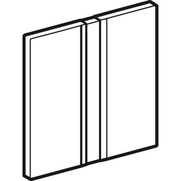 Geberit Typ 50 Abdeckplatte, eckig für UR-Strg. IR, chrom gebürstet