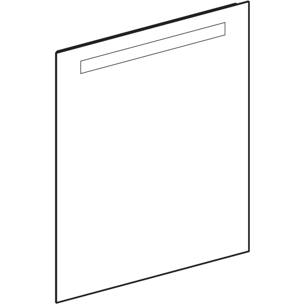 Geberit Option Basic Lichtspiegel, eckig Beleuchtung oben, 60x70x3cm, alu. elox