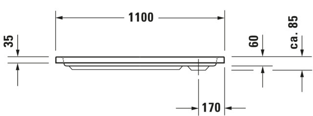 DU D-Code Duschwanne, Rechteckig, 1100x750x85 mm, Weiß, Sanitäracryl, Anti