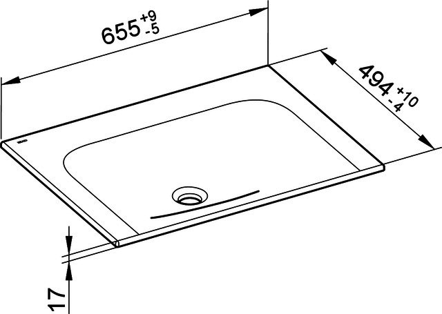 KEUCO Keramik-WT X-Line 33150, ohne Hahnlochbohrung, weiß