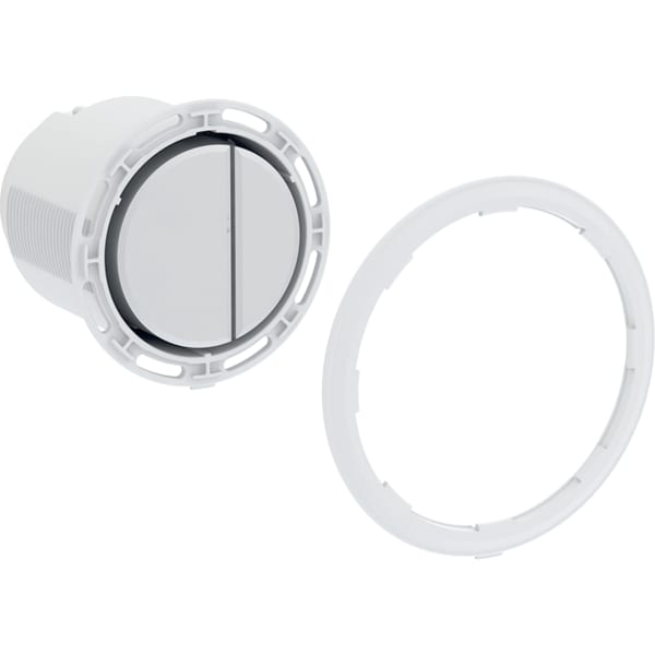 Geberit Typ 01 Drücker für Fernbet. pneum. 2-M-Sp., rund, weiß