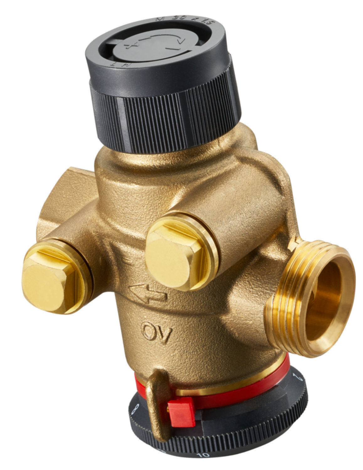 OVENTROP-Regulierventil "Cocon QTZ" ohne Messventile, DN15, AG/IG,200-1300 l/h