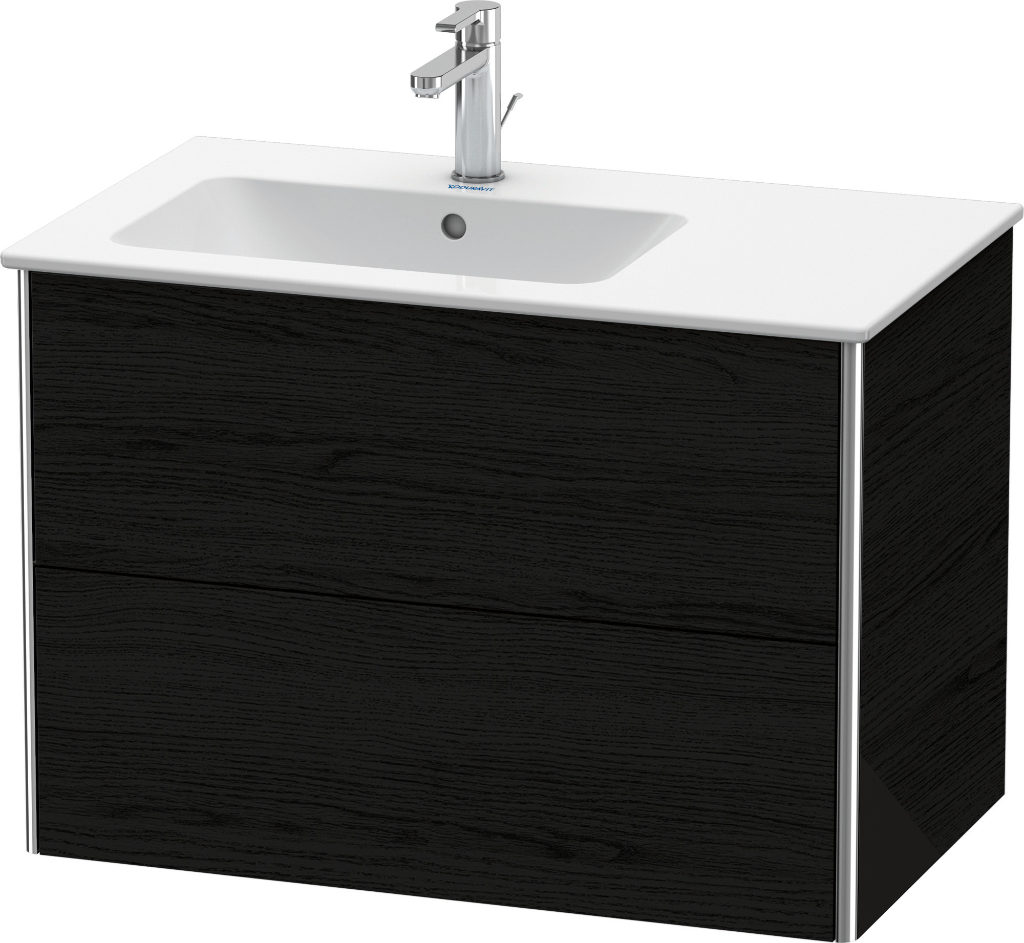 Duravit WT-Unterbau XSquare,2 Schubk.,für ME Becken li.,560x810x478mm,Eiche Schwarz
