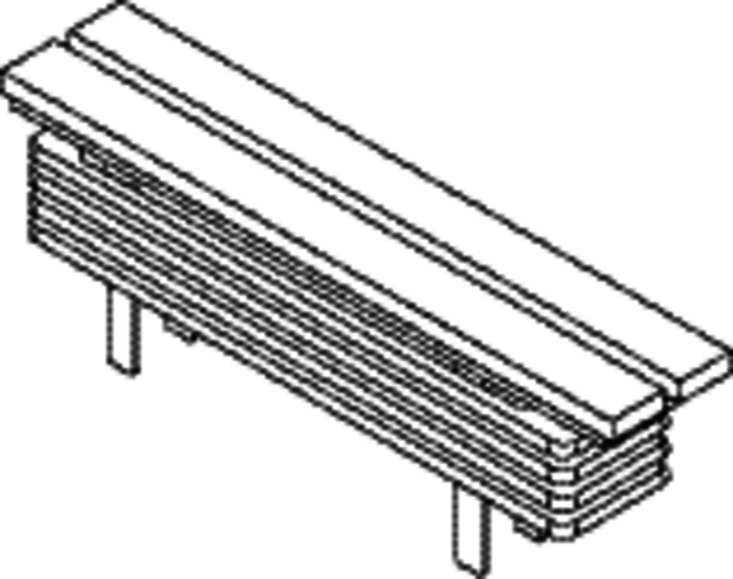 ZE Bank-HK Radiator Bench B6180/4 184x210x1800 RAL 9016 AB 3570