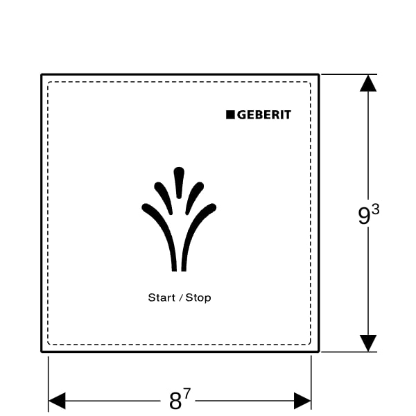 Geberit Wandbedienpanel berührungslos für Geberit AquaClean, weiß