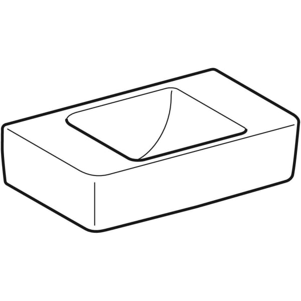 Geberit Renova Compact HWB, verk. Ausladung 40x25cm, o. Hl., o. Ül., weiß, KeraTect